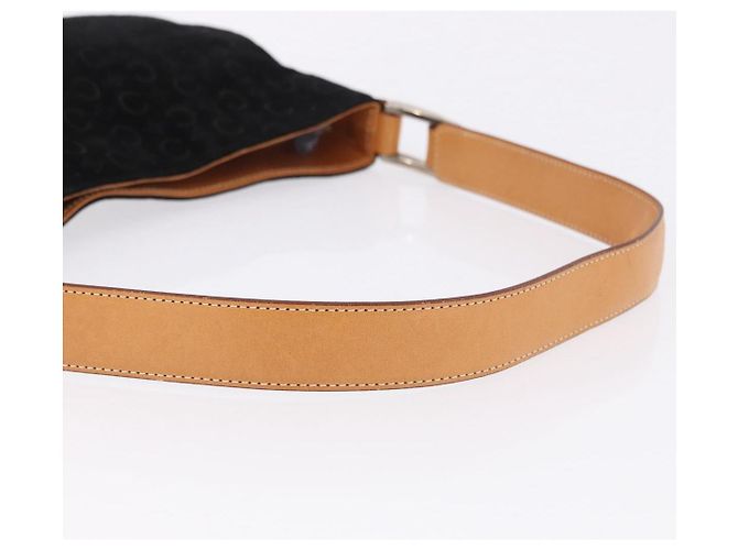 Céline CELINE C Macadam Canvas Hand Bag Suede Black Silver - vista 7