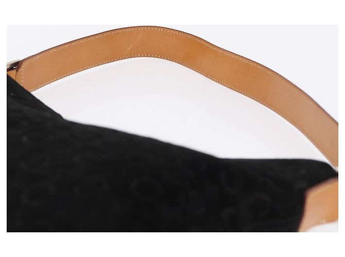 Céline CELINE C Macadam Canvas Hand Bag Suede Black Silver - vista 8