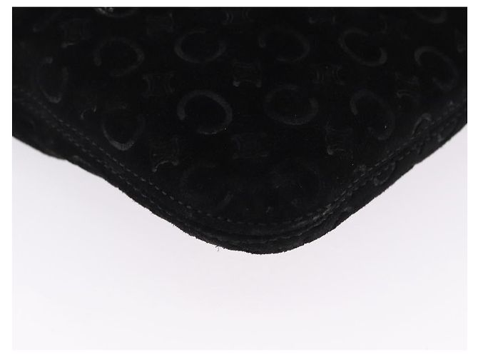 Céline CELINE C Macadam Canvas Hand Bag Suede Black Silver - vista 9