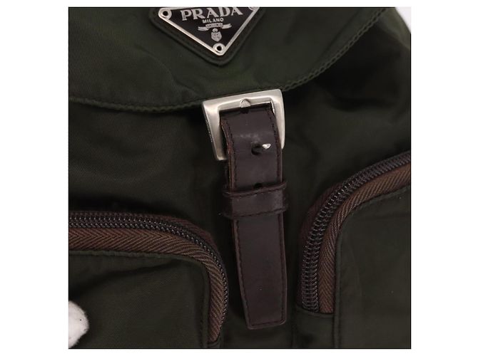 PRADA Sac à dos Nylon Khaki Silver - vue 20