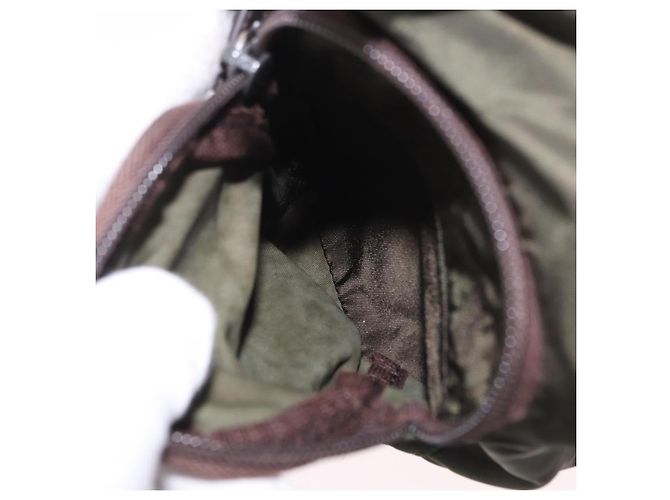 PRADA Sac à dos Nylon Khaki Silver - vue 24