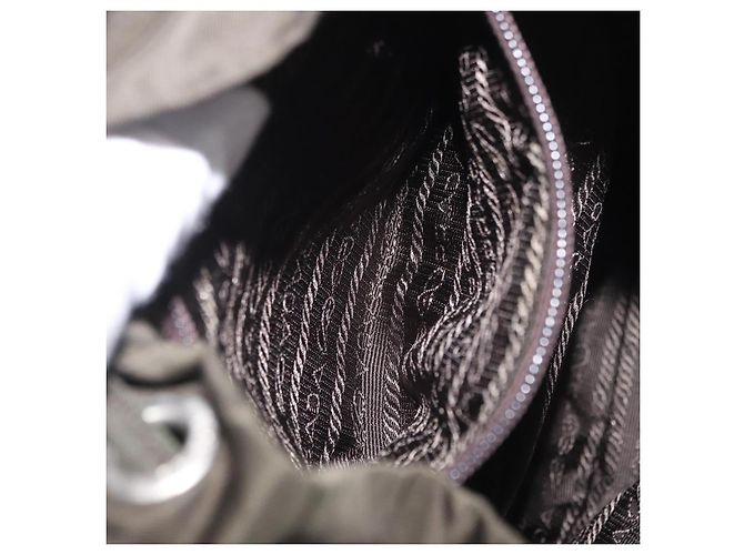 PRADA Sac à dos Nylon Khaki Silver - vue 26