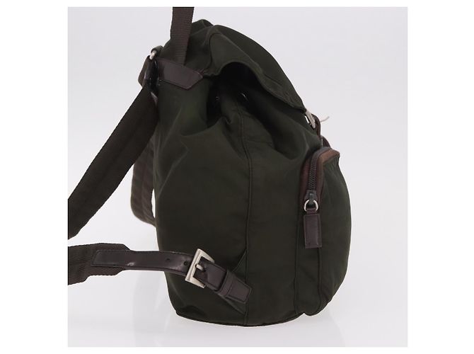 PRADA Sac à dos Nylon Khaki Silver - vue 4