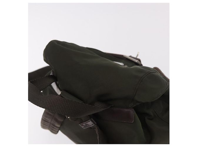 PRADA Sac à dos Nylon Khaki Silver - vue 6