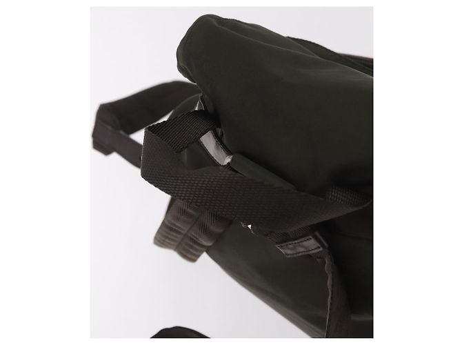 PRADA Sac à dos Nylon Khaki Silver - vue 7