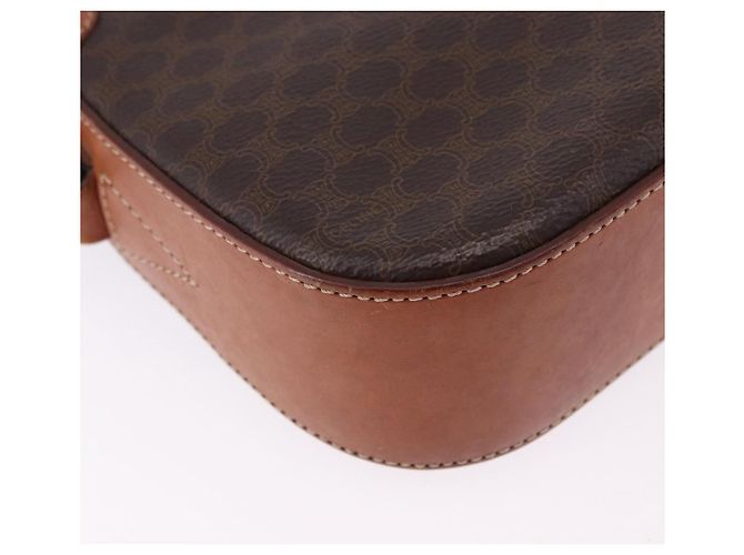 Céline CELINE Macadam Canvas Shoulder Bag PVC Leather Brown Gold - vista 15