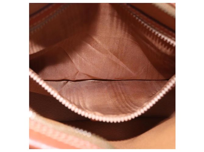 Céline CELINE Macadam Canvas Shoulder Bag PVC Leather Brown Gold - vista 21
