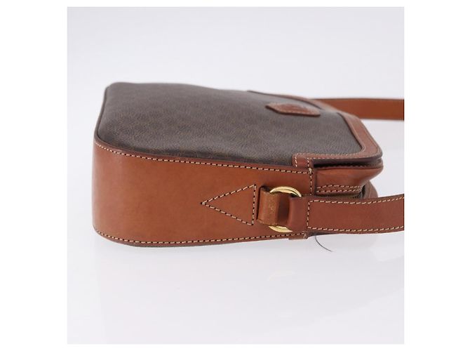 Céline CELINE Macadam Canvas Shoulder Bag PVC Leather Brown Gold - vista 3