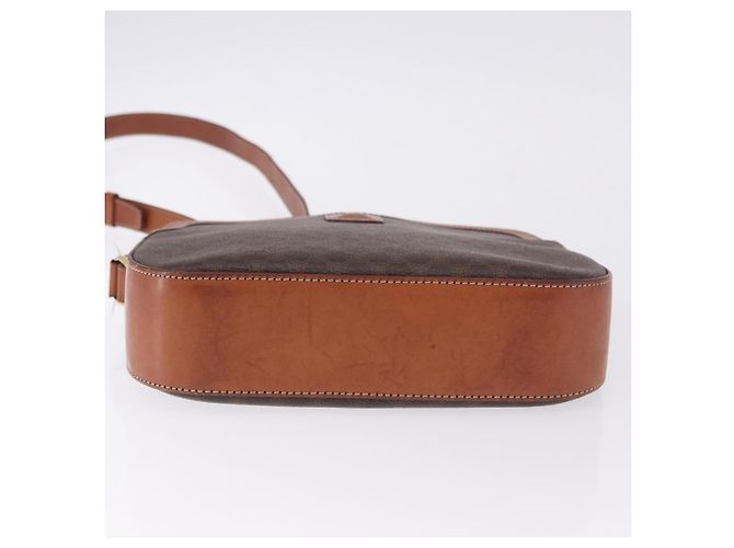 Céline CELINE Macadam Canvas Shoulder Bag PVC Leather Brown Gold - vista 5