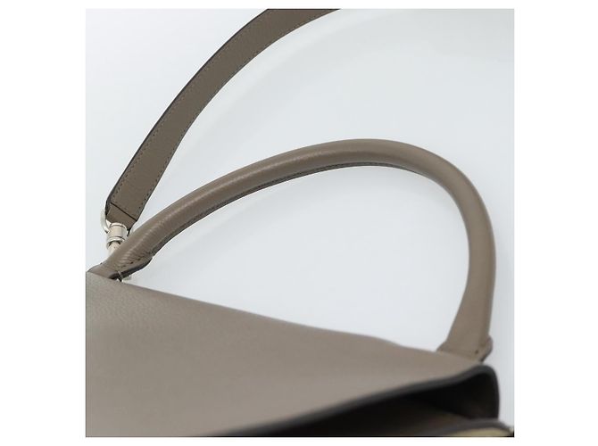 Céline CELINE Trapeze Hand Bag Leather 2way Gray Silver - vista 14