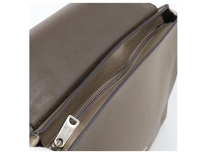 Céline CELINE Trapeze Hand Bag Leather 2way Gray Silver - vista 21