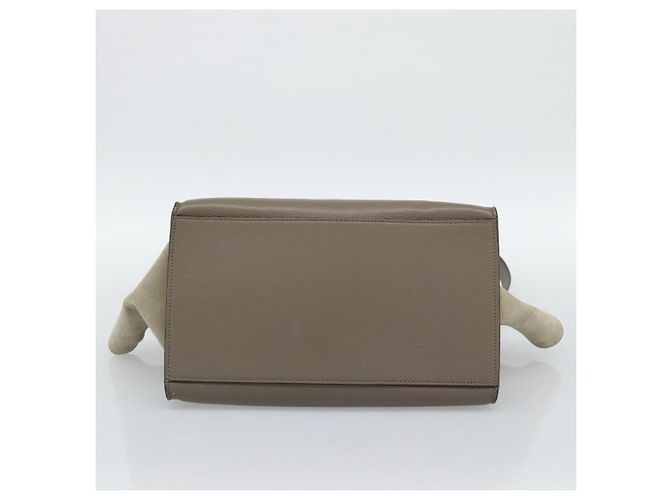 Céline CELINE Trapeze Hand Bag Leather 2way Gray Silver - vista 5