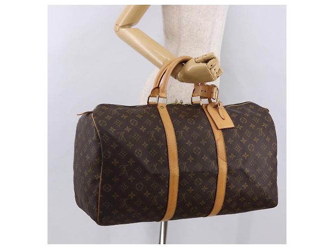LOUIS VUITTON Monogram Keepall 50 Boston Bag M41426 LV - vista 24