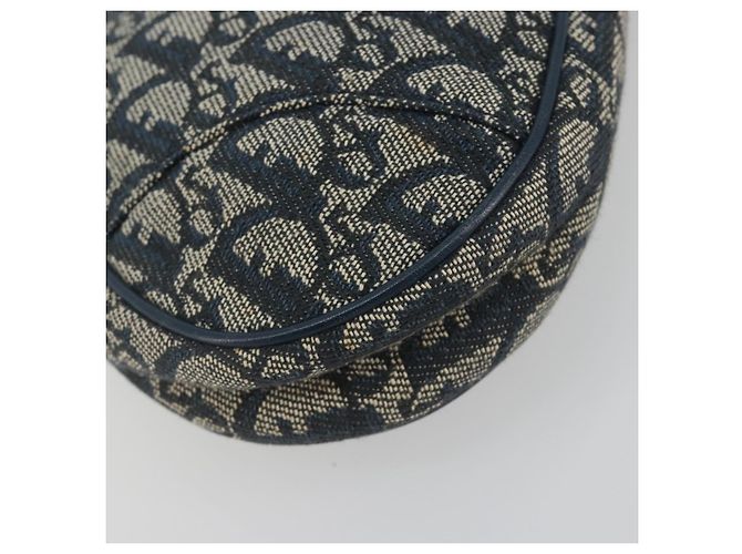 Christian Dior Trotter Canvas Saddle Pouch Navy Gold - vista 11