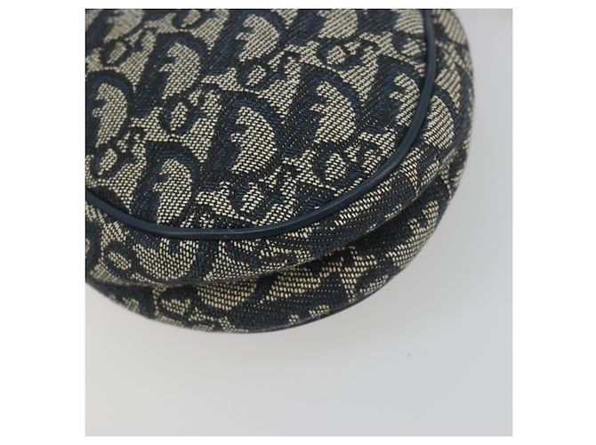 Christian Dior Trotter Canvas Saddle Pouch Navy Gold - vista 12