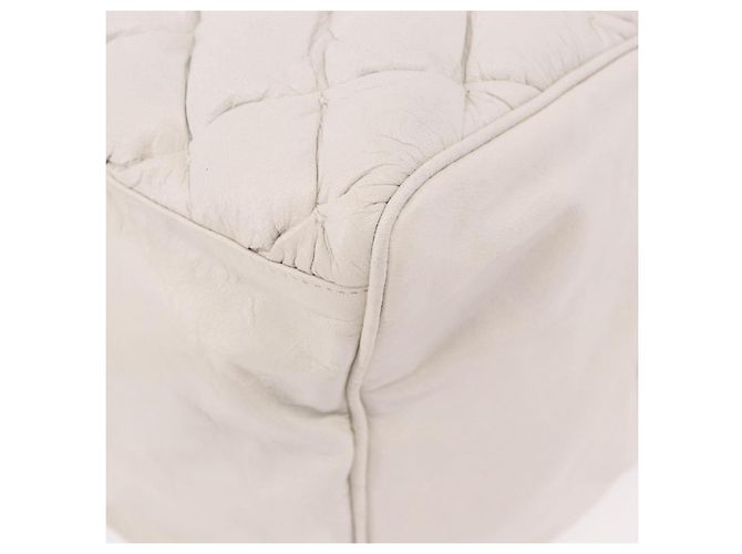 BALENCIAGA The Matelasse Hand Bag Leather White Silver 168031 - vista 14