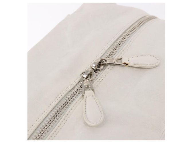 BALENCIAGA The Matelasse Hand Bag Leather White Silver 168031 - vista 17