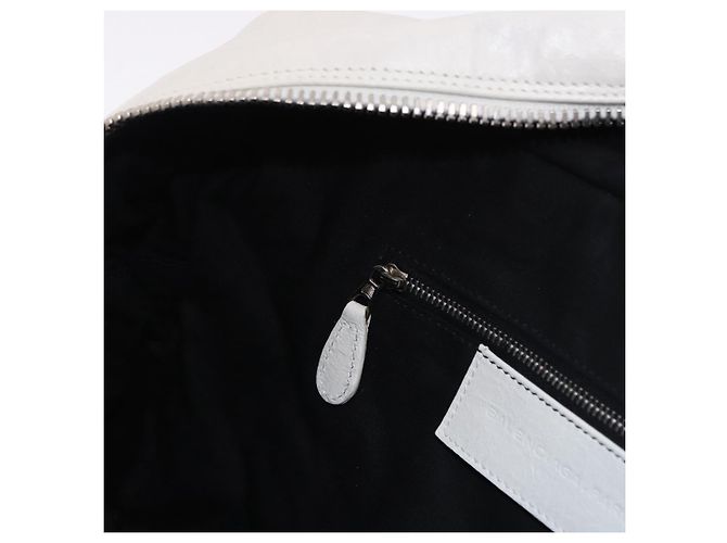 BALENCIAGA The Matelasse Hand Bag Leather White Silver 168031 - vista 22
