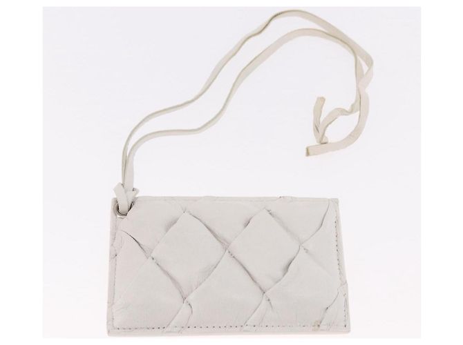 BALENCIAGA The Matelasse Hand Bag Leather White Silver 168031 - vista 25