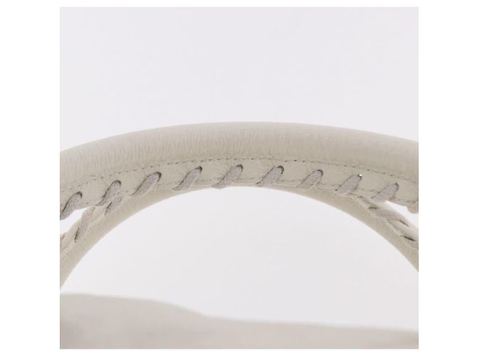 BALENCIAGA The Matelasse Hand Bag Leather White Silver 168031 - vista 8