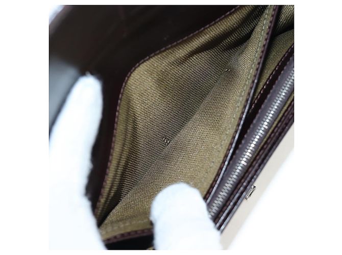 FENDI Zucca Canvas Bifold Wallet Long Wallet Black Brown - vista 18