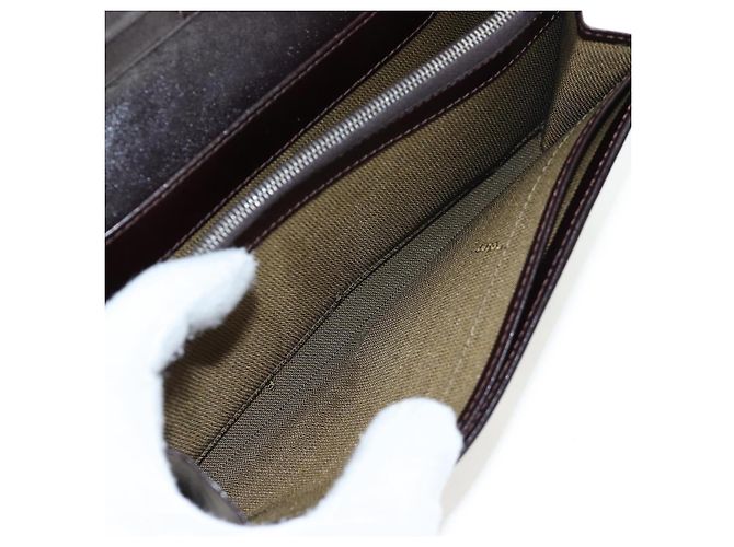 FENDI Zucca Canvas Bifold Wallet Long Wallet Black Brown - vista 20