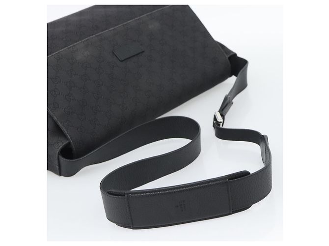 GUCCI GG Canvas Shoulder Bag Outlet Black Silver 272350 - vista 7