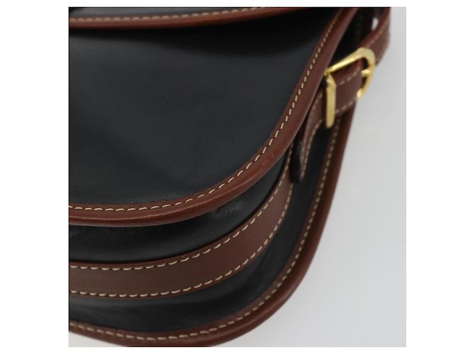 Céline CELINE Shoulder Bag Leather Black Brown - vista 10