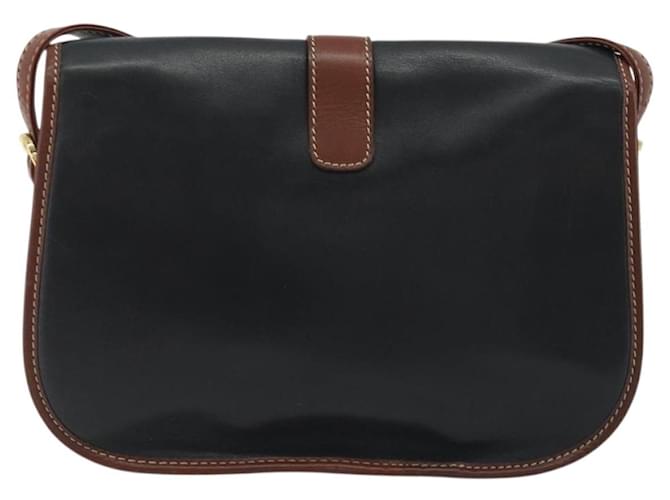 Céline CELINE Shoulder Bag Leather Black Brown - vista 3
