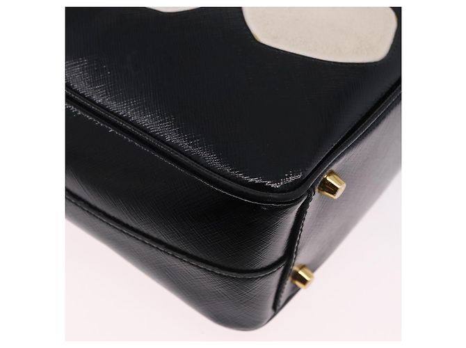 PRADA Hand Bag Saffiano leather 2way Black Gold Tone - vista 17