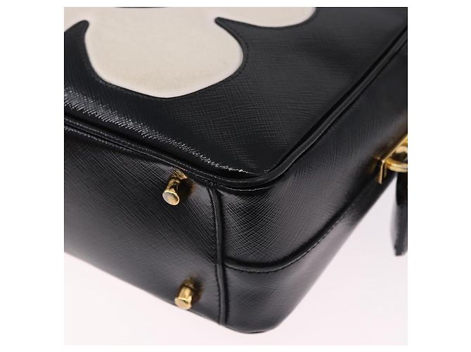 PRADA Hand Bag Saffiano leather 2way Black Gold Tone - vista 18