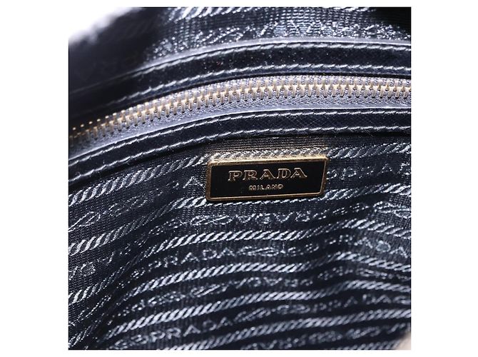 PRADA Hand Bag Saffiano leather 2way Black Gold Tone - vista 21