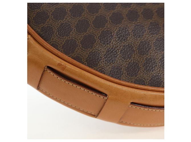Céline CELINE Macadam Canvas Shoulder Bag PVC Leather Brown Gold - vista 14