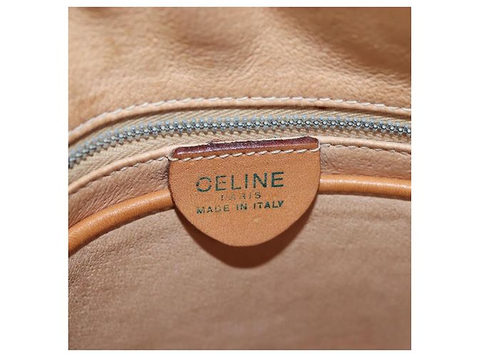 Céline CELINE Macadam Canvas Shoulder Bag PVC Leather Brown Gold - vista 17