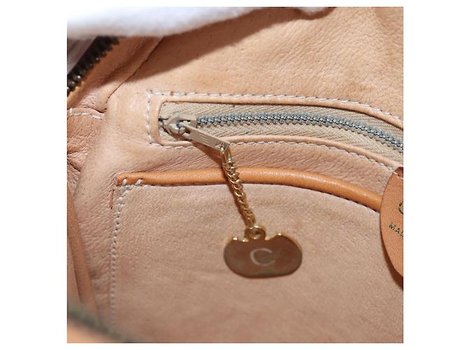 Céline CELINE Macadam Canvas Shoulder Bag PVC Leather Brown Gold - vista 21