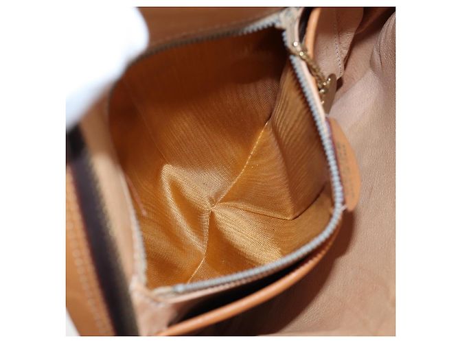 Céline CELINE Macadam Canvas Shoulder Bag PVC Leather Brown Gold - vista 22