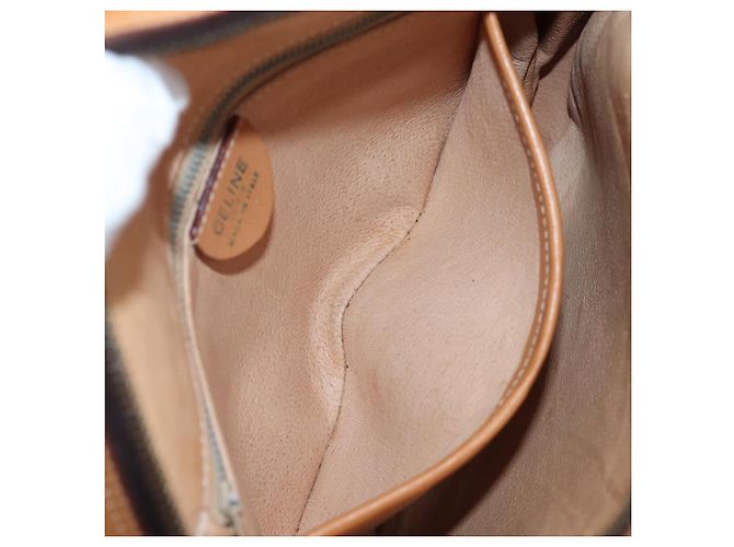 Céline CELINE Macadam Canvas Shoulder Bag PVC Leather Brown Gold - vista 23