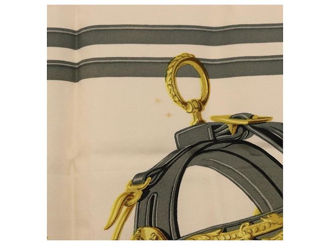 Hermès HERMES Carre 90 Scarf BRIDS De GALA Silk Blue - vista 12