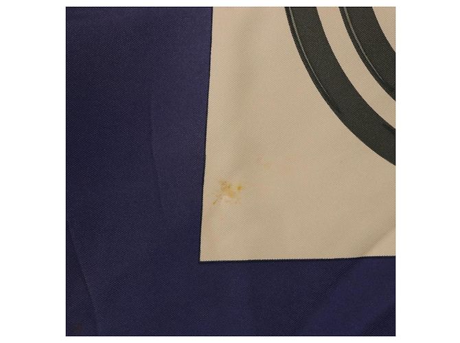 Hermès HERMES Carre 90 Scarf BRIDS De GALA Silk Blue - vista 13