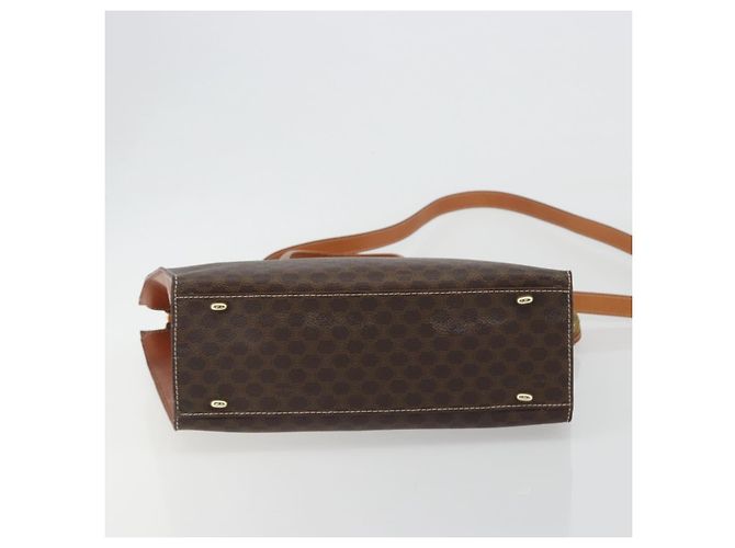 Céline CELINE Macadam Hand Bag PVC Leather 2way Brown Gold Tone - vista 11