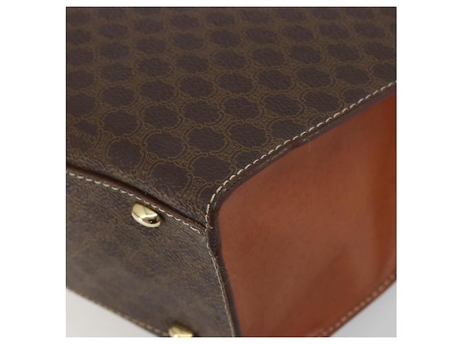 Céline CELINE Macadam Hand Bag PVC Leather 2way Brown Gold Tone - vista 14
