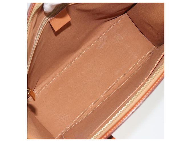 Céline CELINE Macadam Hand Bag PVC Leather 2way Brown Gold Tone - vista 19