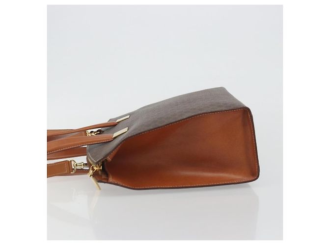 Céline CELINE Macadam Hand Bag PVC Leather 2way Brown Gold Tone - vista 5