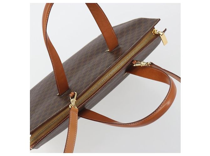 Céline CELINE Macadam Hand Bag PVC Leather 2way Brown Gold Tone - vista 6