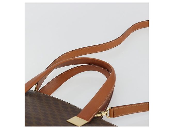 Céline CELINE Macadam Hand Bag PVC Leather 2way Brown Gold Tone - vista 8