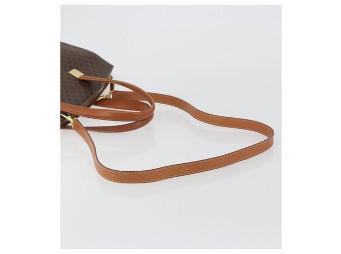 Céline CELINE Macadam Hand Bag PVC Leather 2way Brown Gold Tone - vista 9