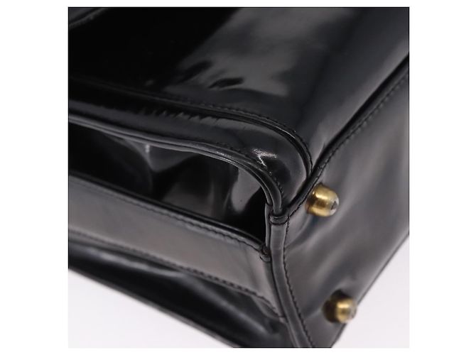 CHANEL Shoulder Bag Patent Black CC - view 10