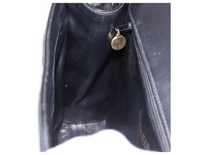 CHANEL Shoulder Bag Patent Black CC - view 19