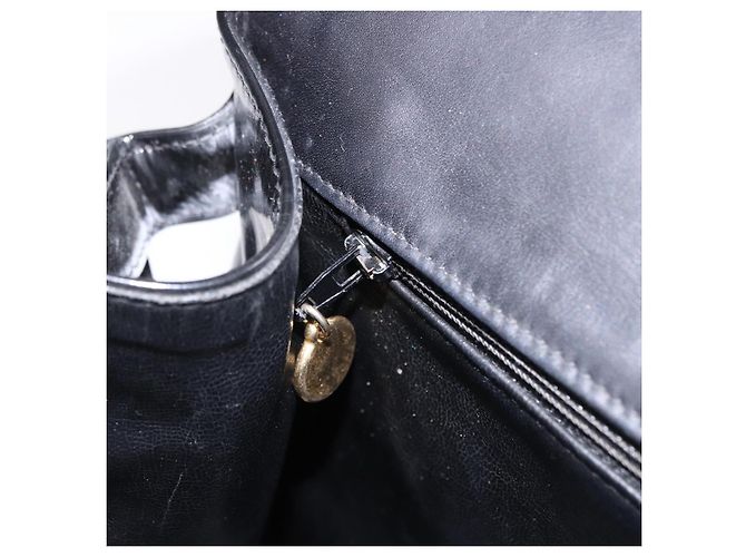 CHANEL Shoulder Bag Patent Black CC - view 20