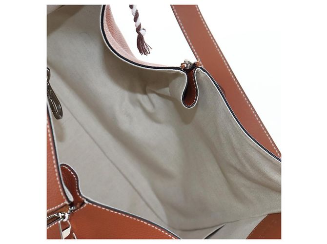LOEWE Hammock Small Hand Bag Leather 2way Brown Silver - vista 21